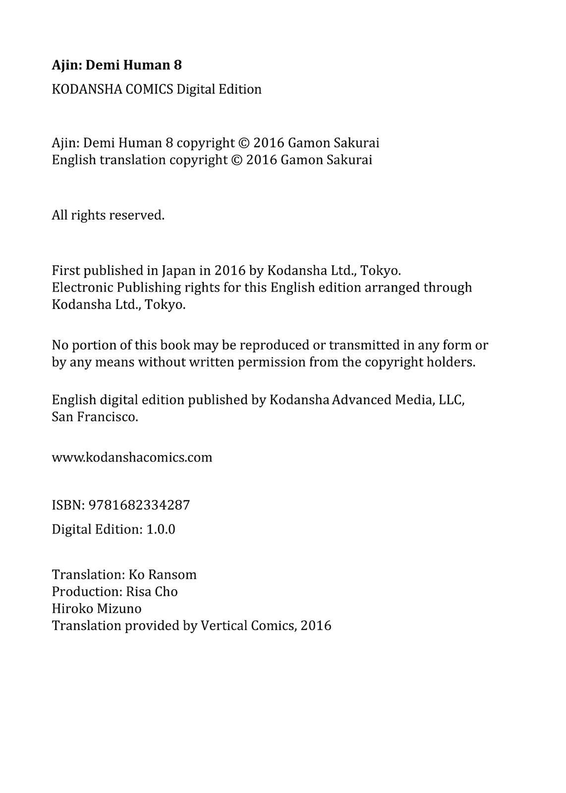 Read Ajin- Demi-Human Manga Online