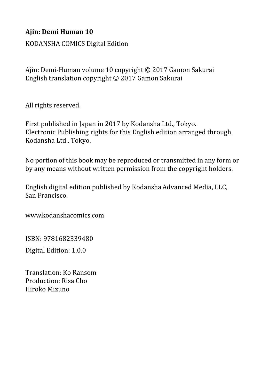 Read Ajin- Demi-Human Manga Online