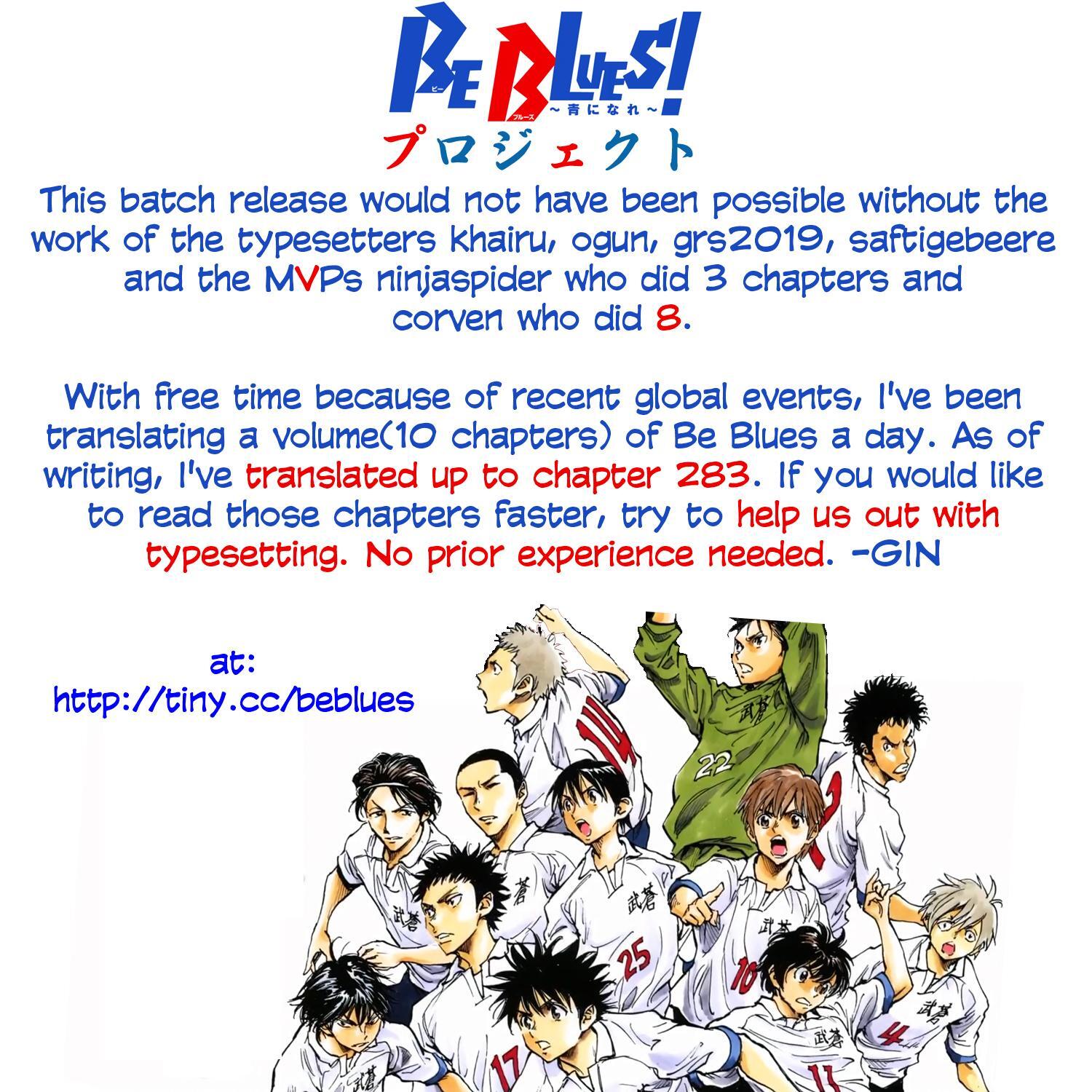 Read BE BLUES ~Ao ni Nare~ Manga Online