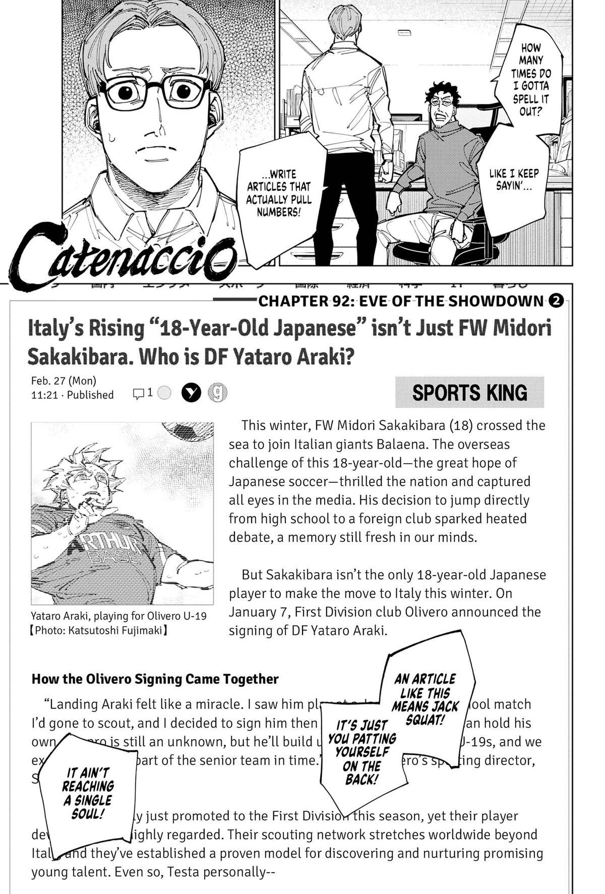 Read Catenaccio Manga Online
