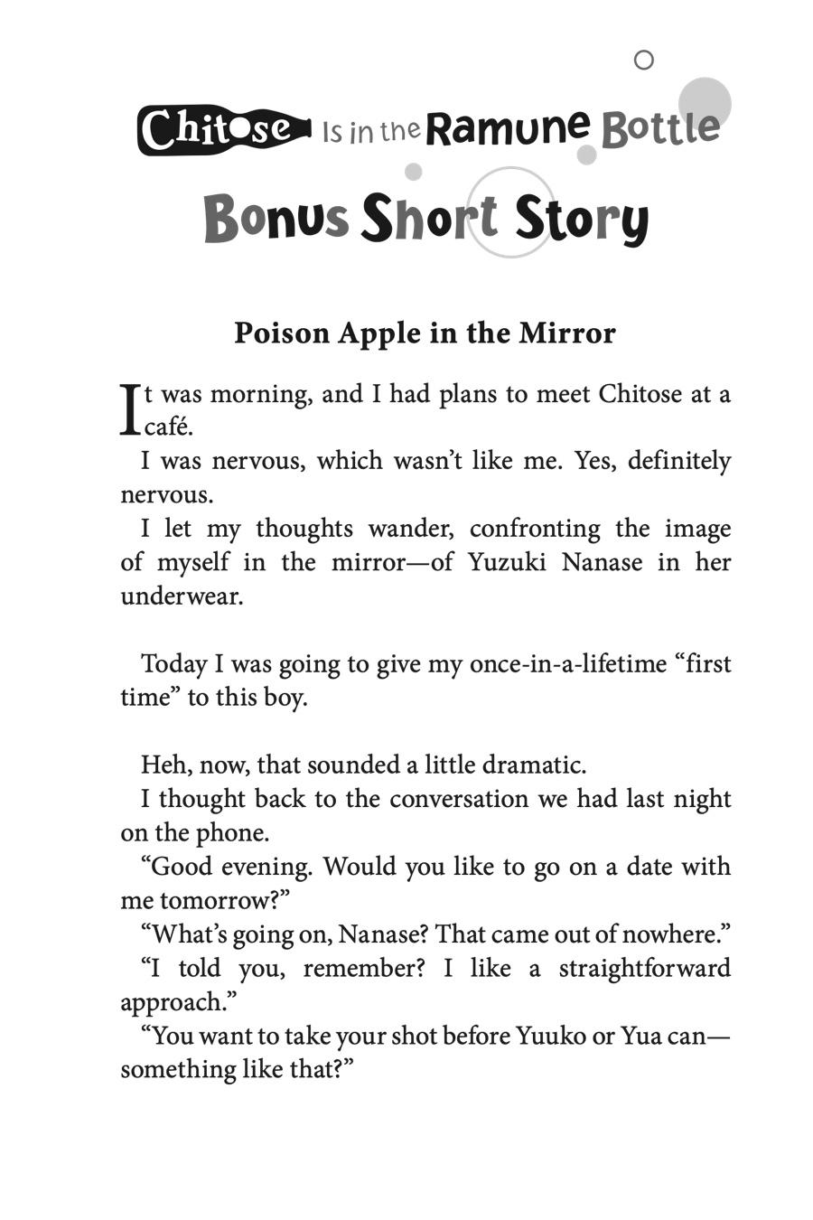 Read Chitose Is in the Ramune Bottle Manga Online