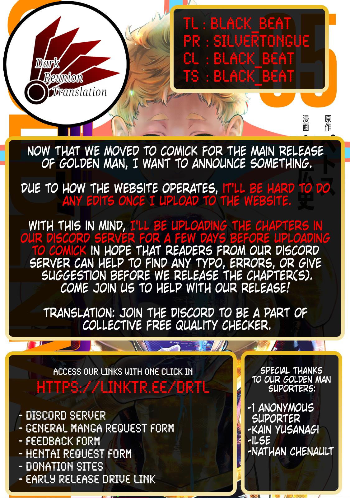 Read Golden Man Manga Online
