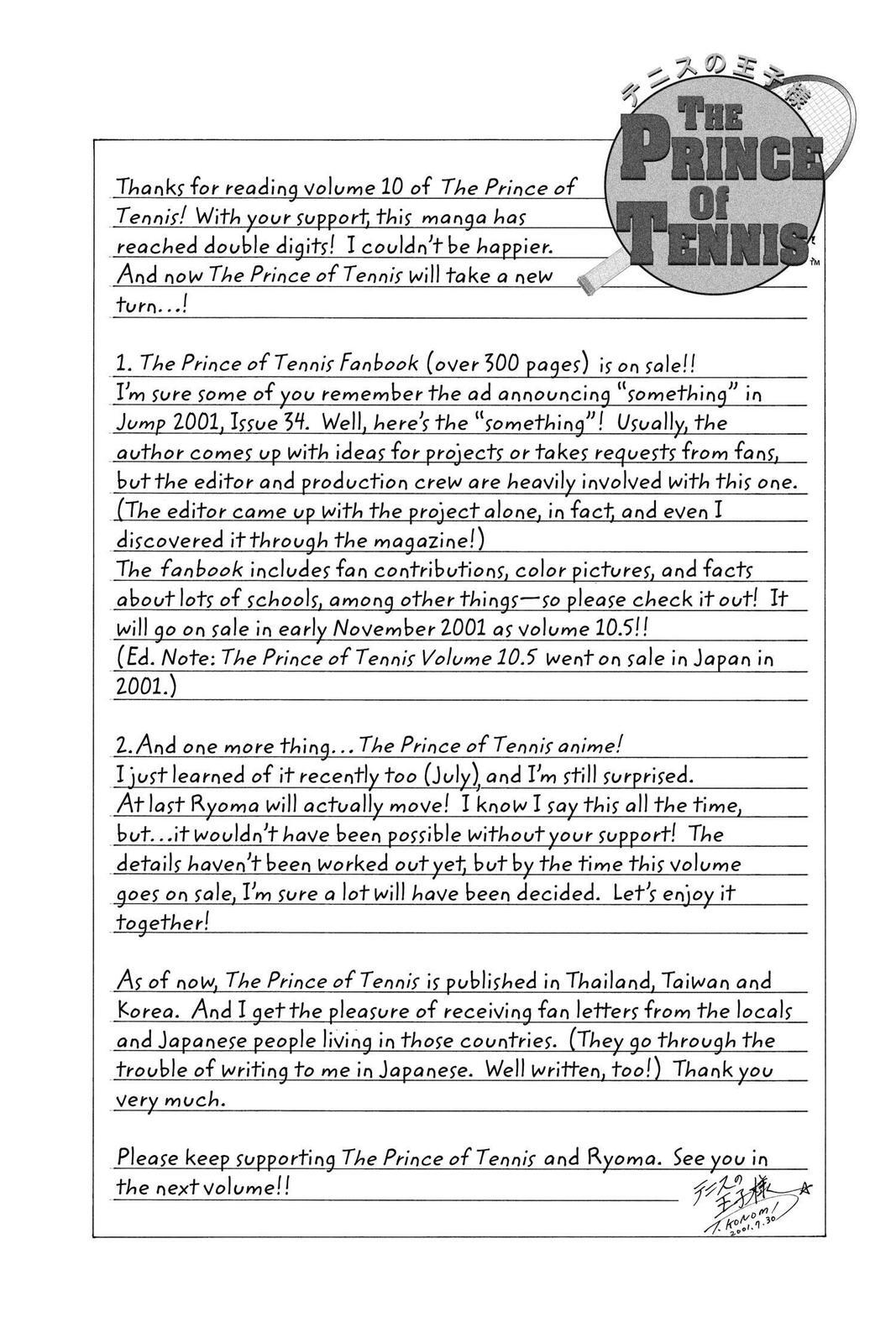 Read Tennis no Oujisama Manga Online