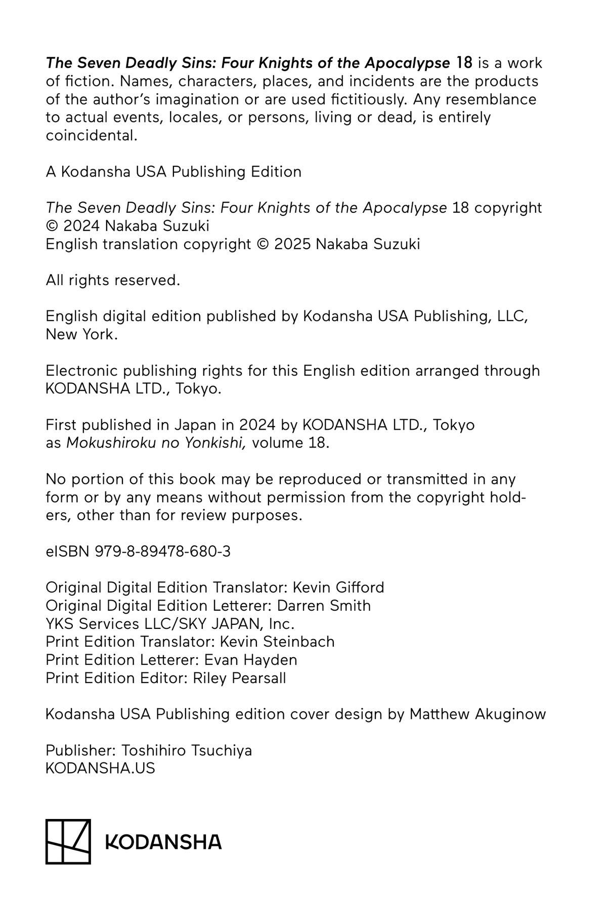 Read The Seven Deadly Sins - Four Knights of the Apocalypse Manga Online