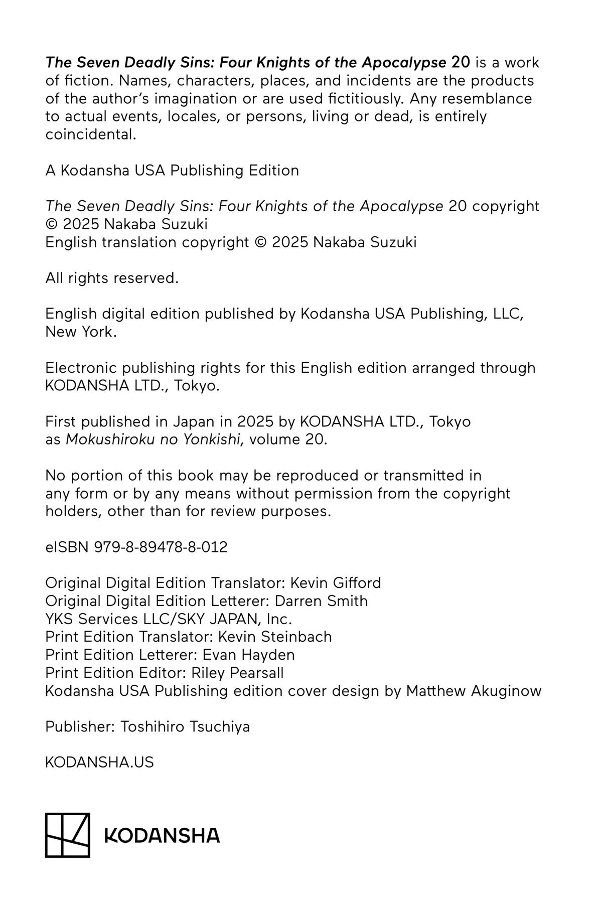 Read The Seven Deadly Sins - Four Knights of the Apocalypse Manga Online