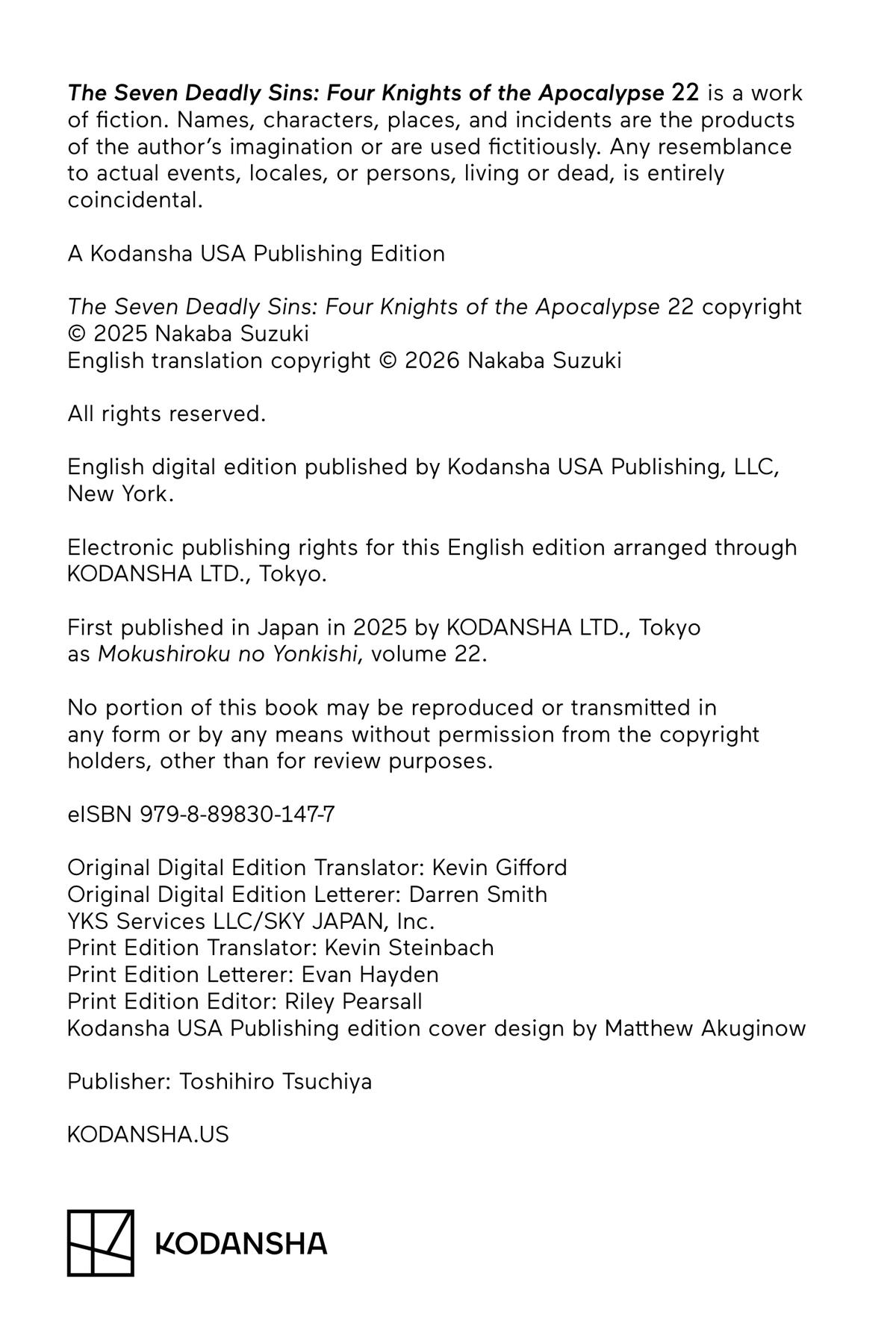 Read The Seven Deadly Sins - Four Knights of the Apocalypse Manga Online