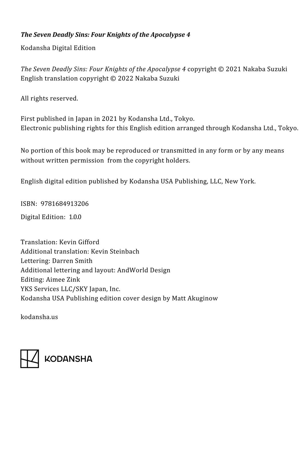 Read The Seven Deadly Sins - Four Knights of the Apocalypse Manga Online