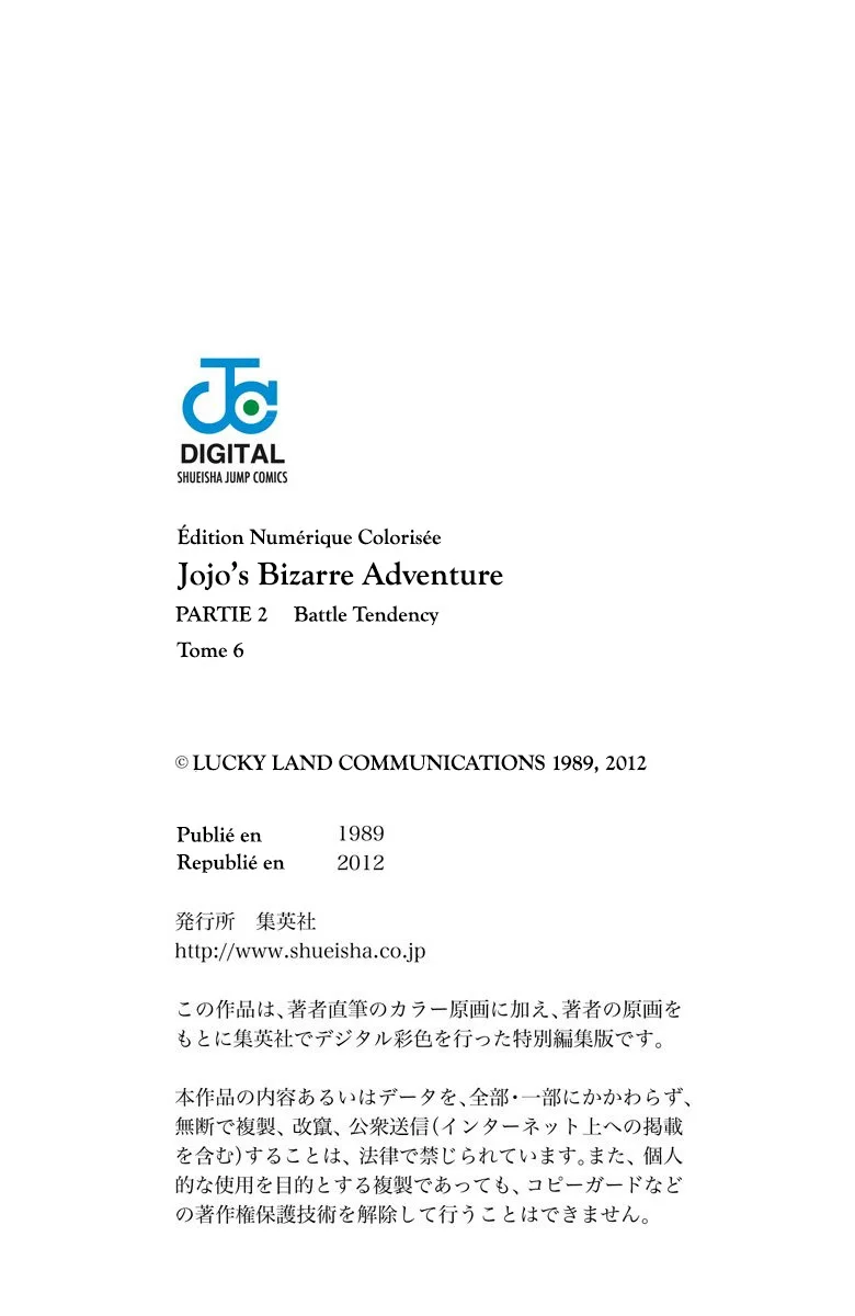 Read JoJo_s Bizarre Adventure Part 2 Battle Tendency Official Colored FR Manga Online