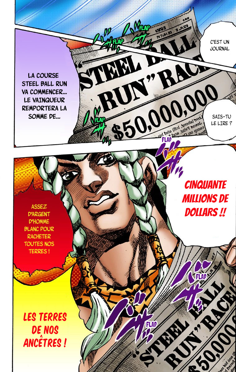 Read JoJo_s Bizarre Adventure Part 7 Steel Ball Run Official Colored FR Manga Online