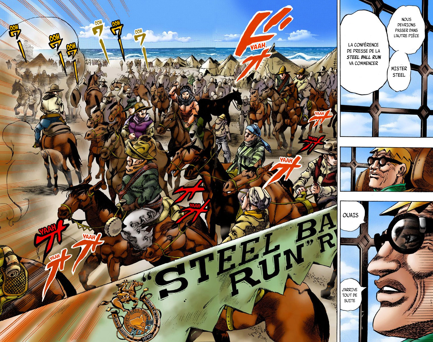 Read JoJo_s Bizarre Adventure Part 7 Steel Ball Run Official Colored FR Manga Online