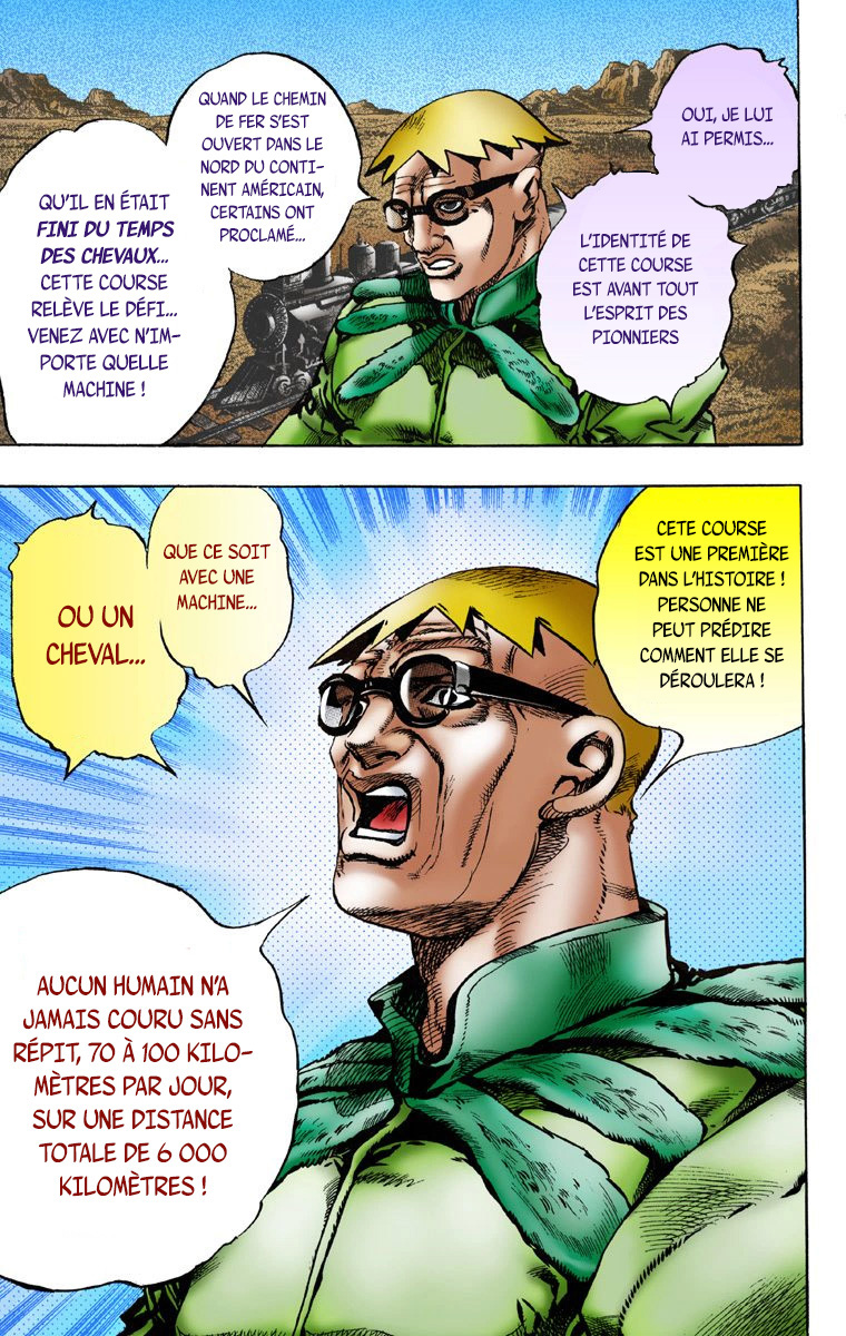 Read JoJo_s Bizarre Adventure Part 7 Steel Ball Run Official Colored FR Manga Online