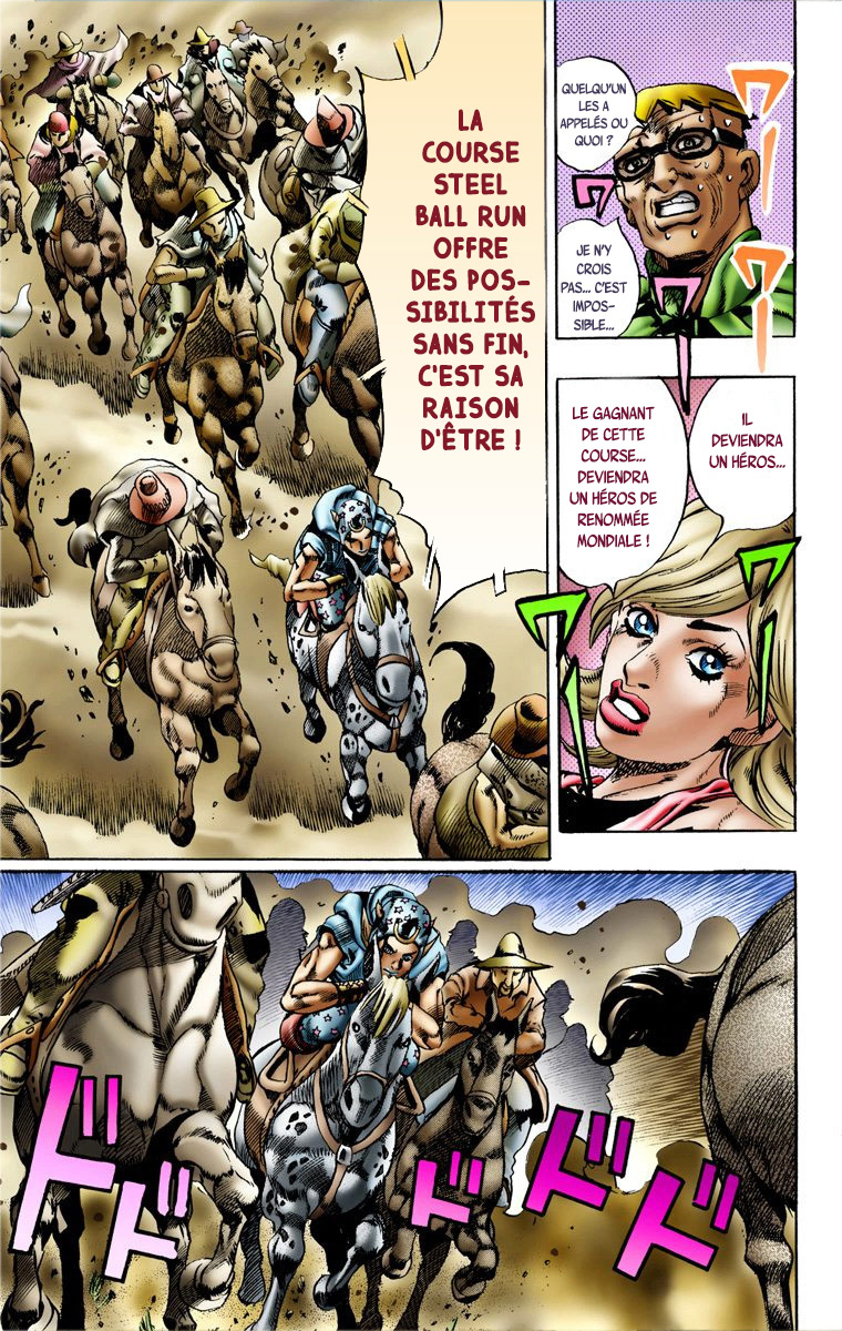 Read JoJo_s Bizarre Adventure Part 7 Steel Ball Run Official Colored FR Manga Online