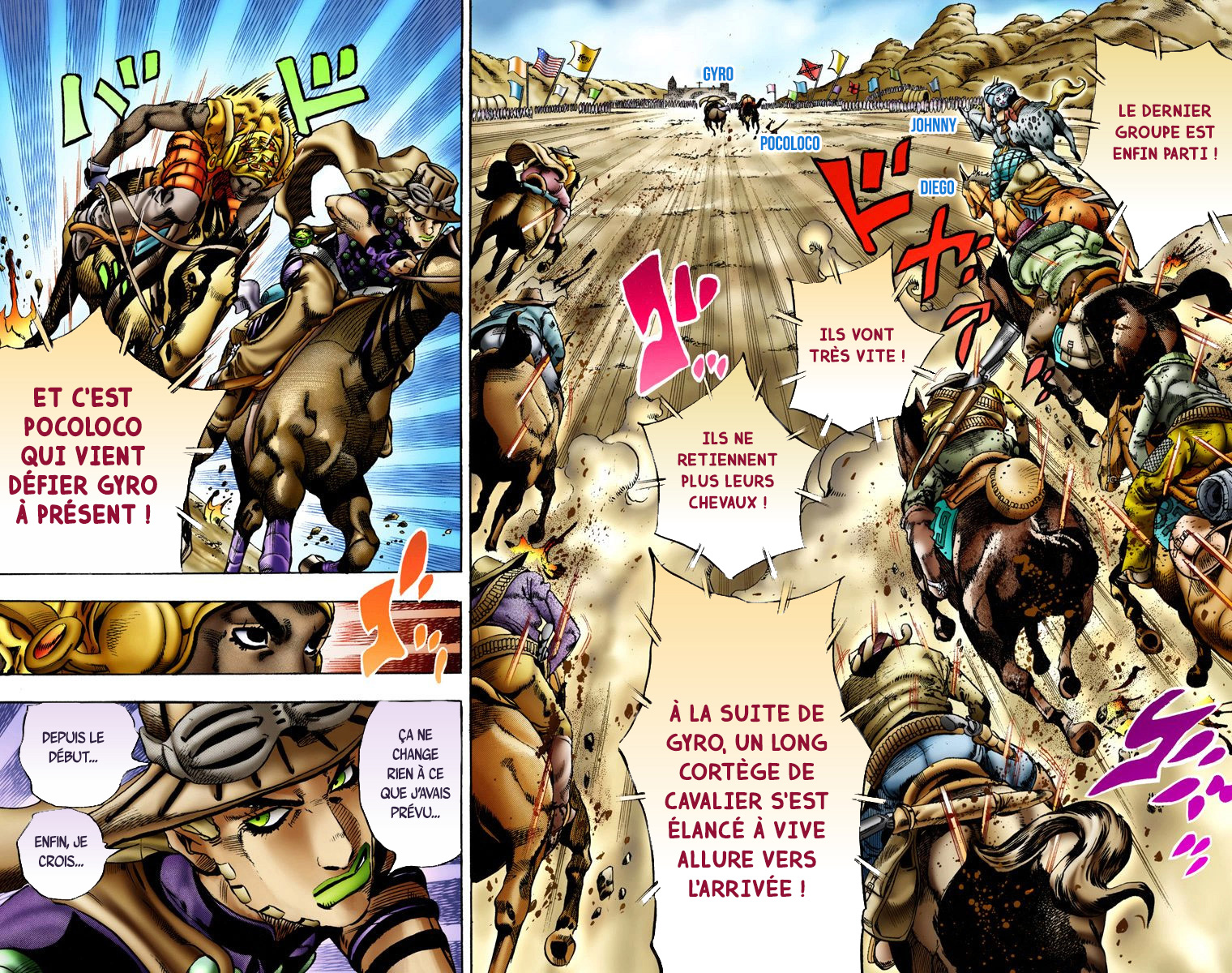 Read JoJo_s Bizarre Adventure Part 7 Steel Ball Run Official Colored FR Manga Online