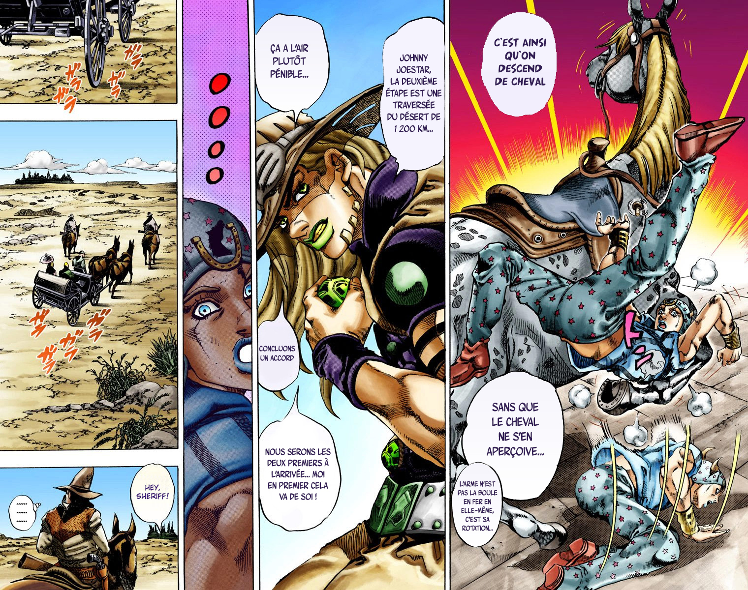 Read JoJo_s Bizarre Adventure Part 7 Steel Ball Run Official Colored FR Manga Online