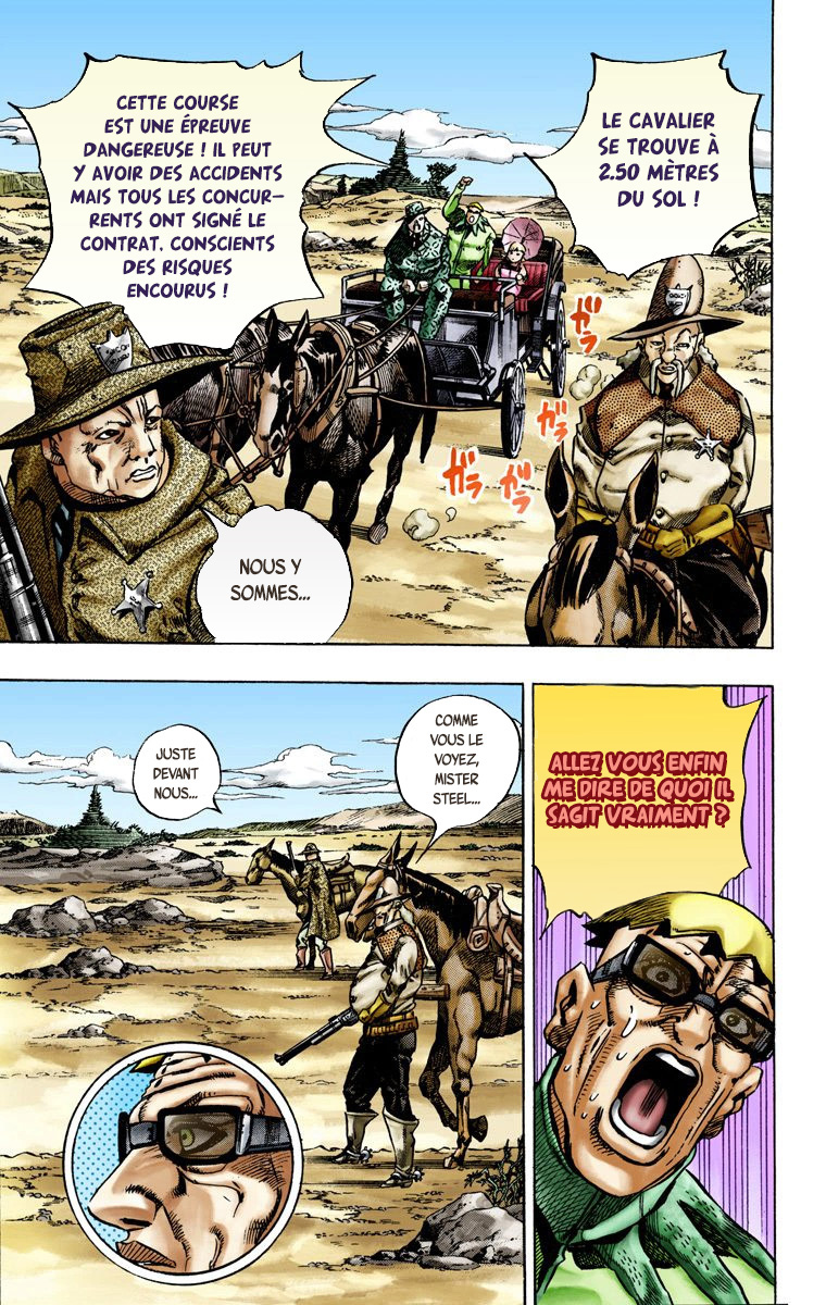 Read JoJo_s Bizarre Adventure Part 7 Steel Ball Run Official Colored FR Manga Online