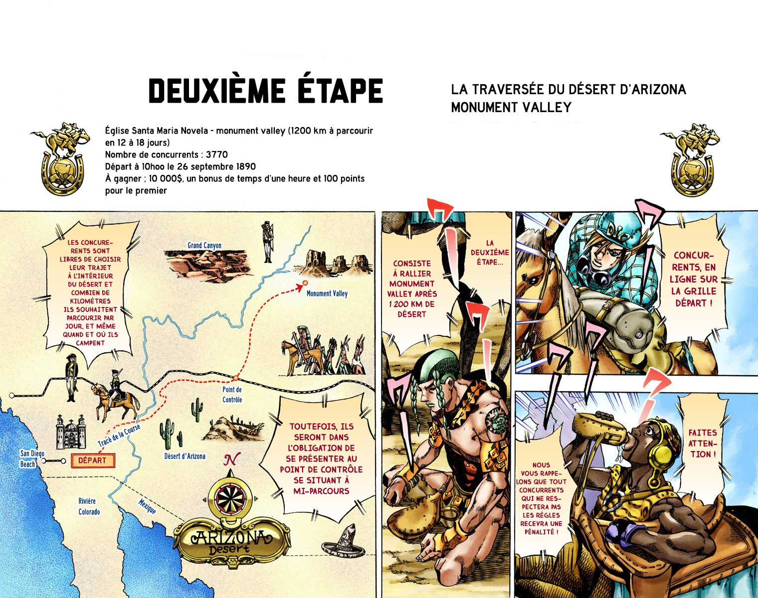 Read JoJo_s Bizarre Adventure Part 7 Steel Ball Run Official Colored FR Manga Online