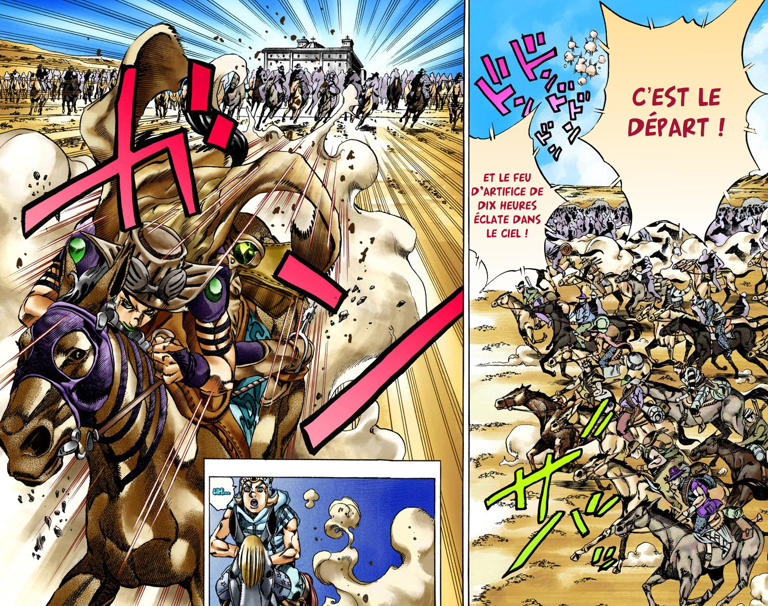 Read JoJo_s Bizarre Adventure Part 7 Steel Ball Run Official Colored FR Manga Online