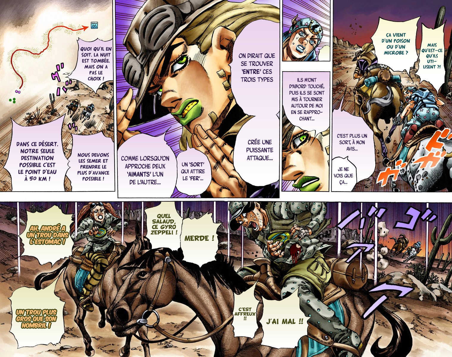 Read JoJo_s Bizarre Adventure Part 7 Steel Ball Run Official Colored FR Manga Online