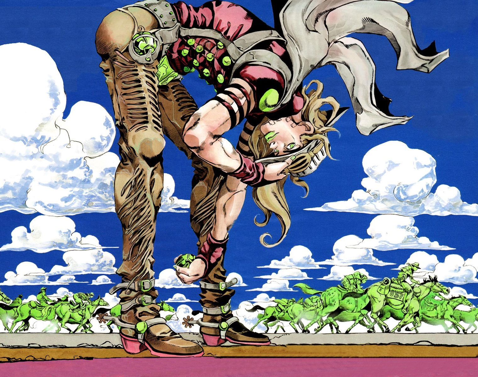 Read JoJo_s Bizarre Adventure Part 7 Steel Ball Run Official Colored FR Manga Online