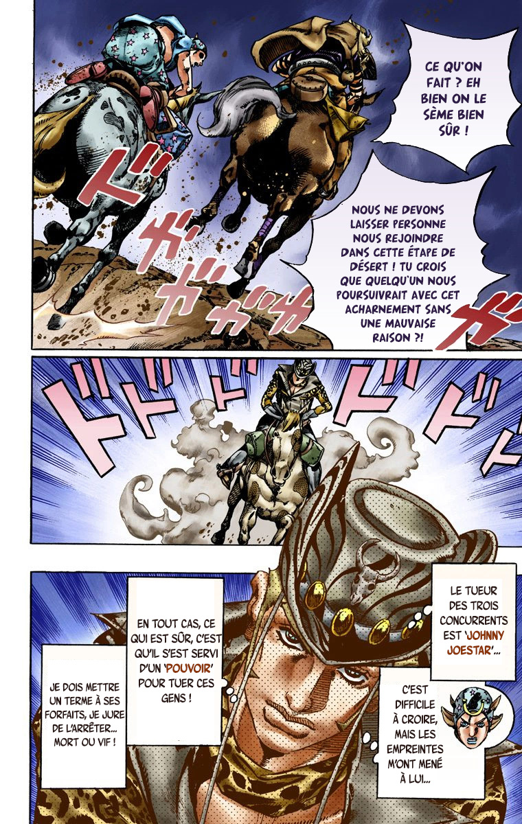 Read JoJo_s Bizarre Adventure Part 7 Steel Ball Run Official Colored FR Manga Online