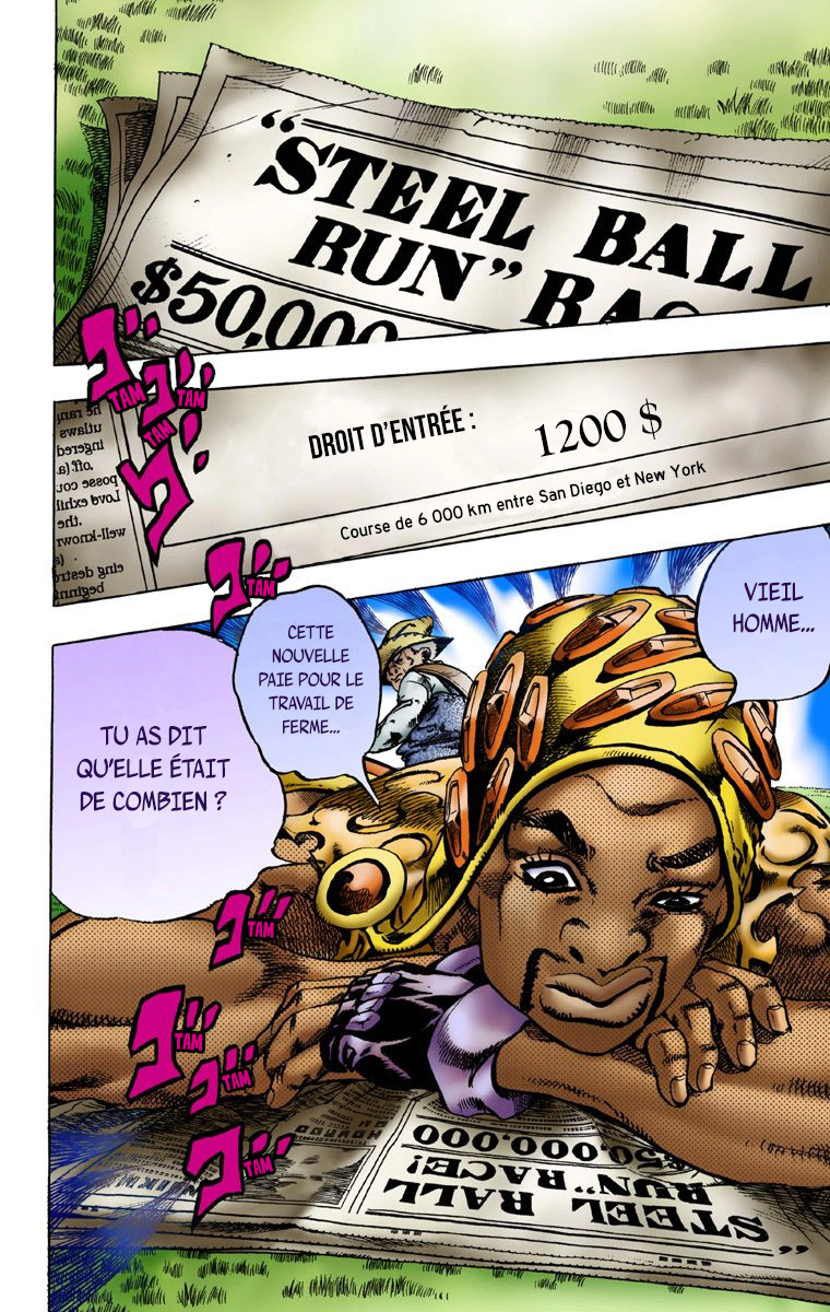 Read JoJo_s Bizarre Adventure Part 7 Steel Ball Run Official Colored FR Manga Online