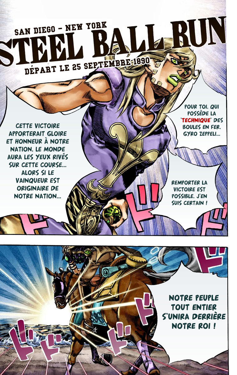 Read JoJo_s Bizarre Adventure Part 7 Steel Ball Run Official Colored FR Manga Online