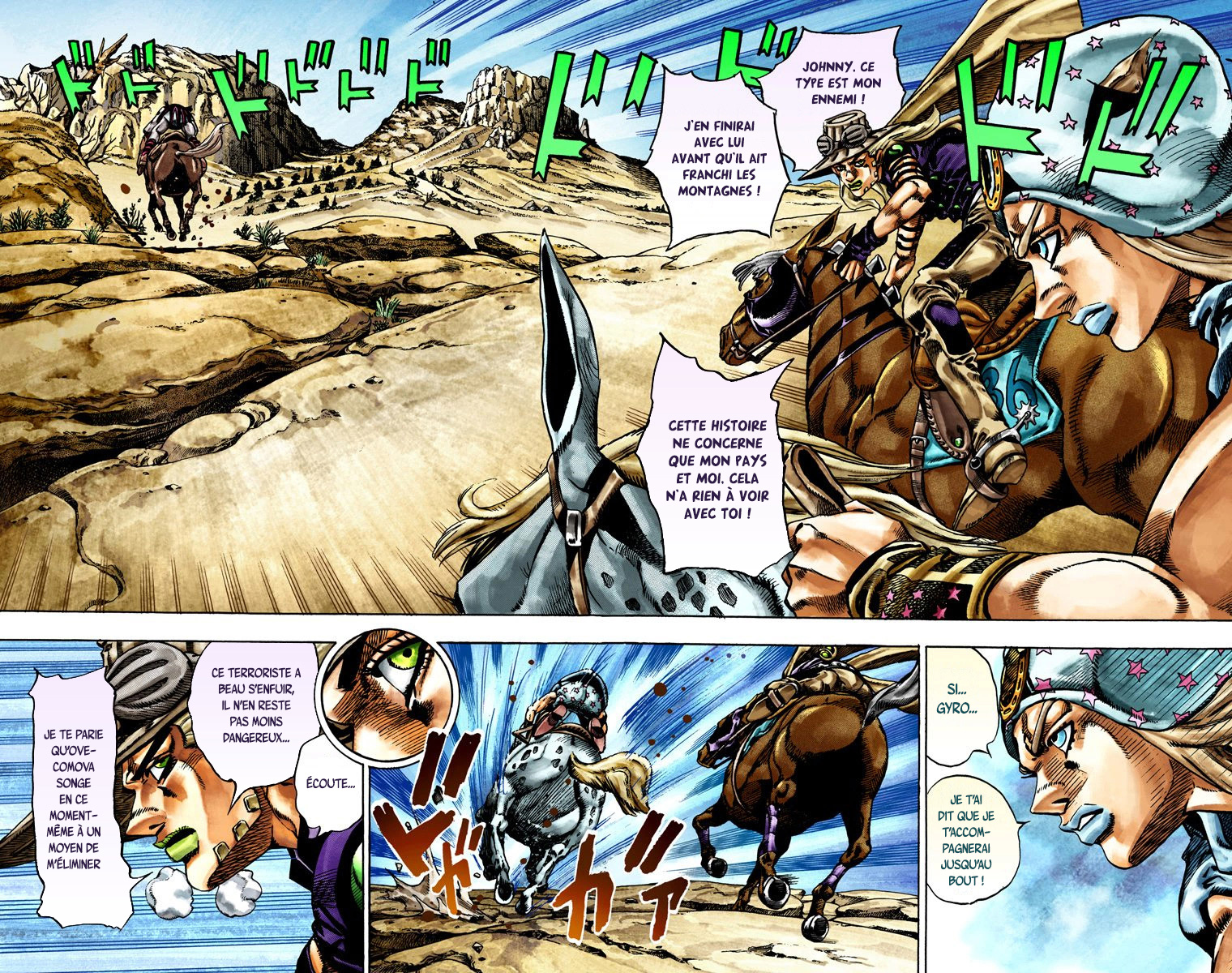 Read JoJo_s Bizarre Adventure Part 7 Steel Ball Run Official Colored FR Manga Online