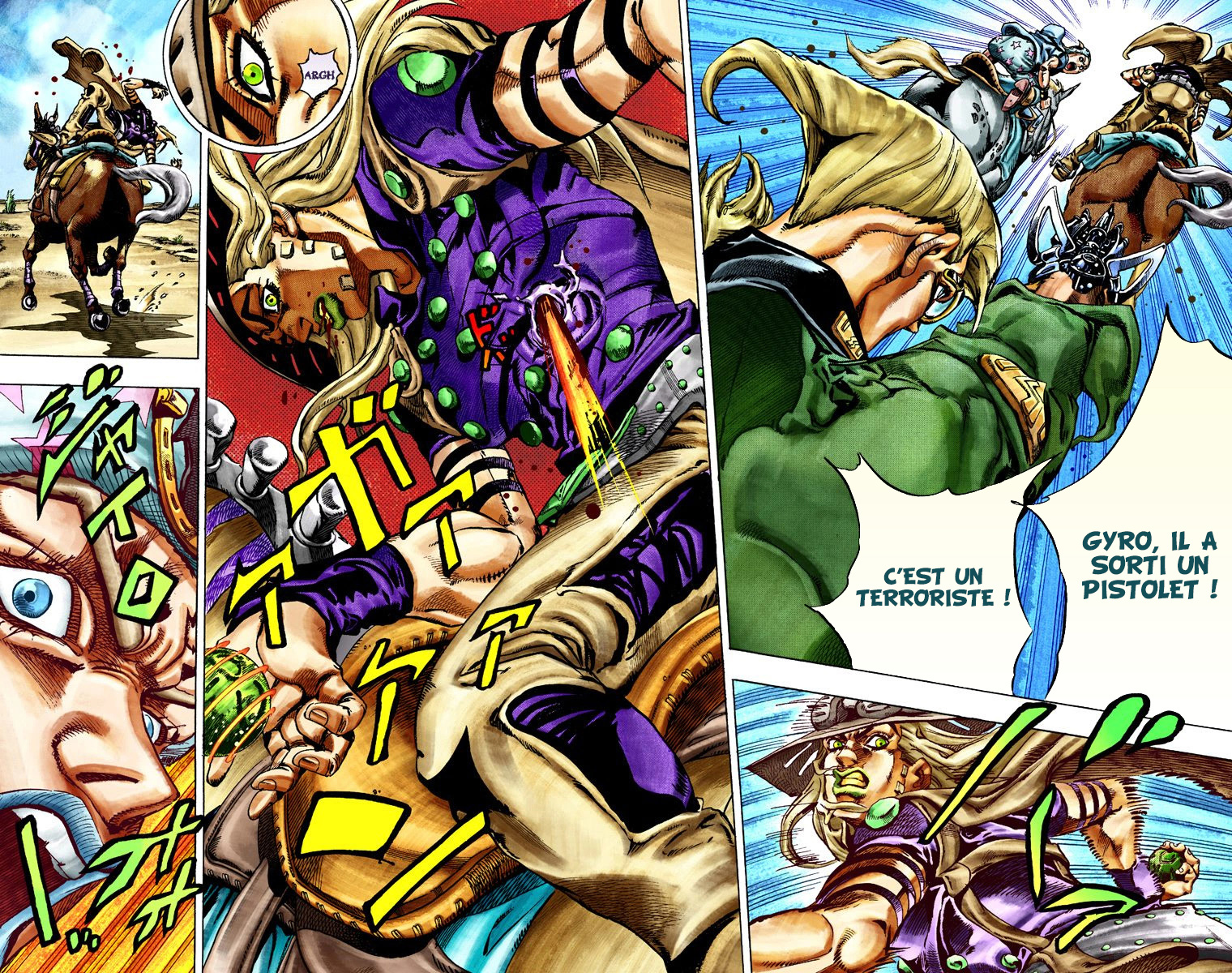 Read JoJo_s Bizarre Adventure Part 7 Steel Ball Run Official Colored FR Manga Online