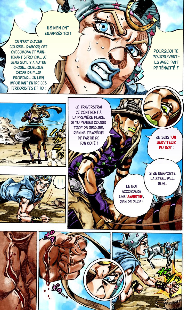 Read JoJo_s Bizarre Adventure Part 7 Steel Ball Run Official Colored FR Manga Online