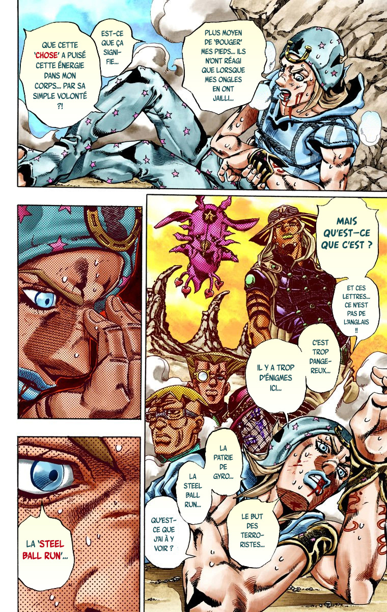 Read JoJo_s Bizarre Adventure Part 7 Steel Ball Run Official Colored FR Manga Online