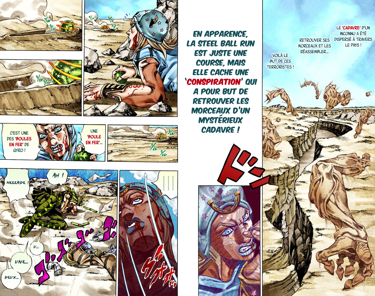 Read JoJo_s Bizarre Adventure Part 7 Steel Ball Run Official Colored FR Manga Online