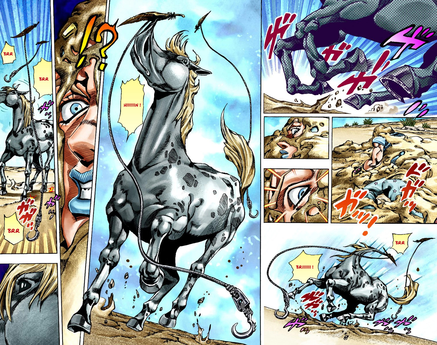 Read JoJo_s Bizarre Adventure Part 7 Steel Ball Run Official Colored FR Manga Online