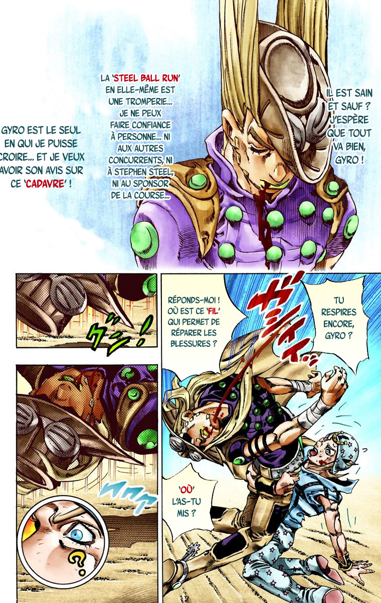 Read JoJo_s Bizarre Adventure Part 7 Steel Ball Run Official Colored FR Manga Online
