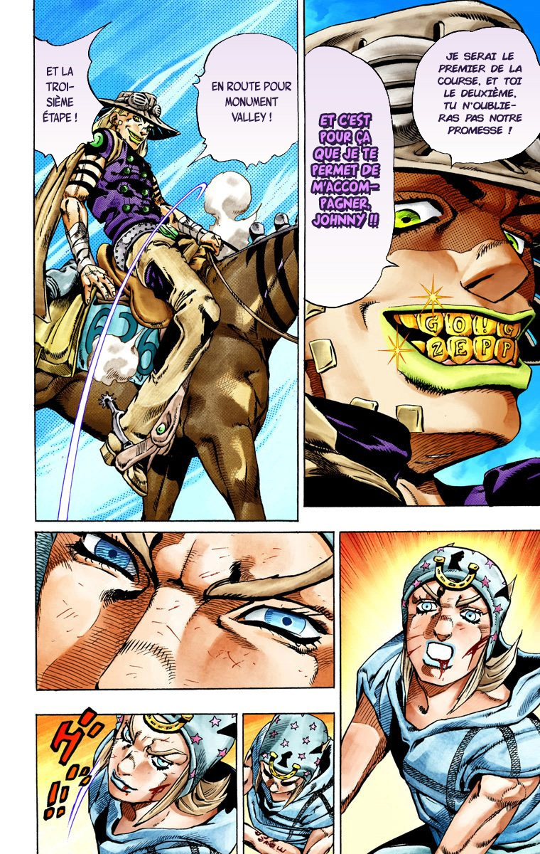 Read JoJo_s Bizarre Adventure Part 7 Steel Ball Run Official Colored FR Manga Online