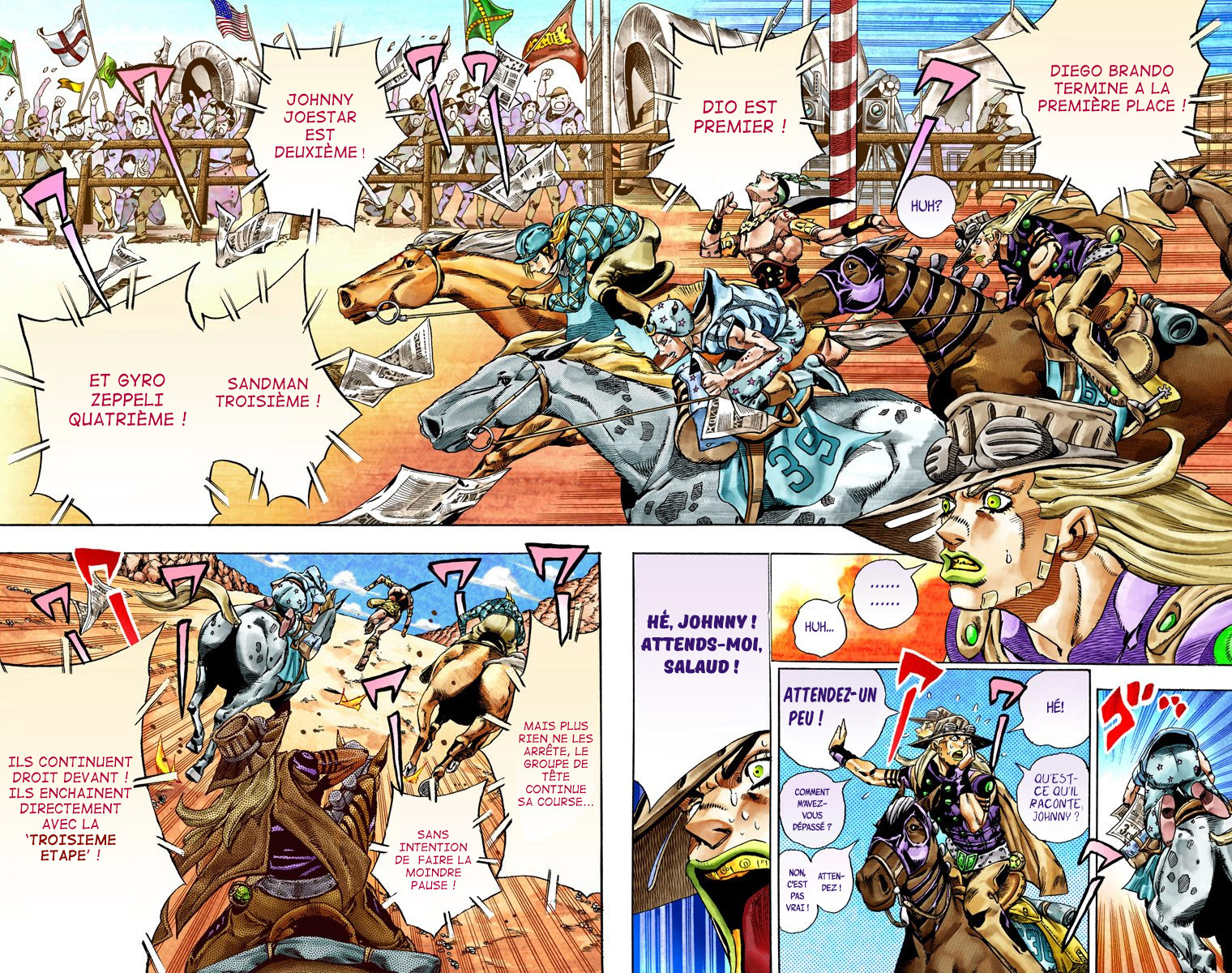 Read JoJo_s Bizarre Adventure Part 7 Steel Ball Run Official Colored FR Manga Online