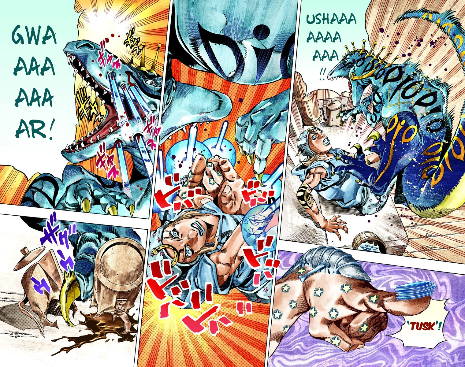 Read JoJo_s Bizarre Adventure Part 7 Steel Ball Run Official Colored FR Manga Online