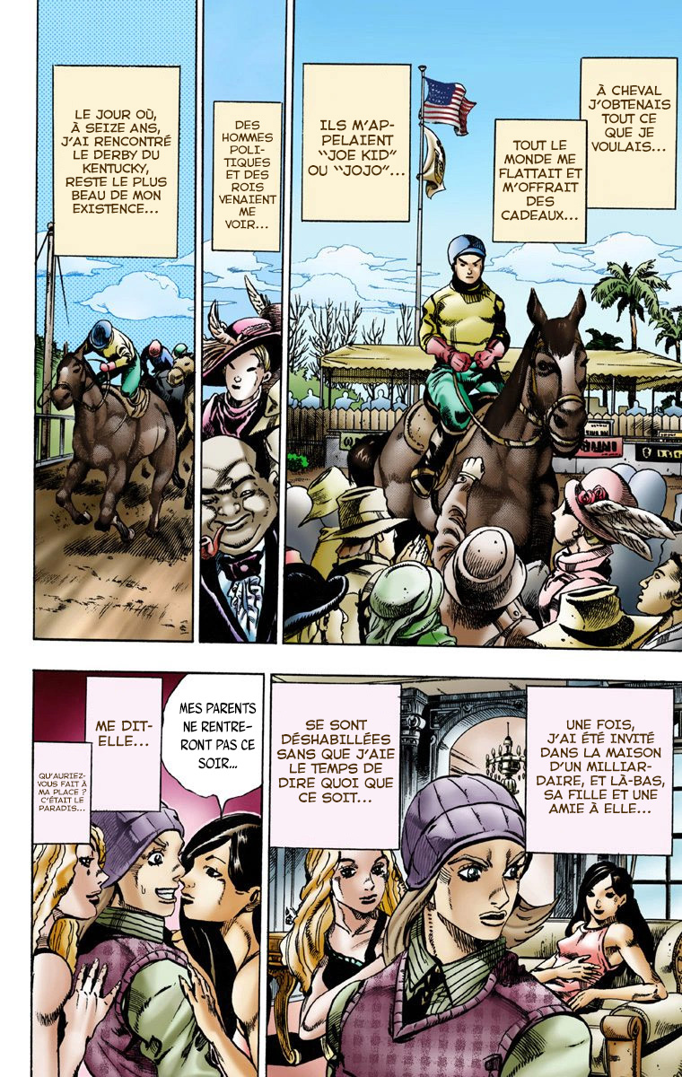 Read JoJo_s Bizarre Adventure Part 7 Steel Ball Run Official Colored FR Manga Online