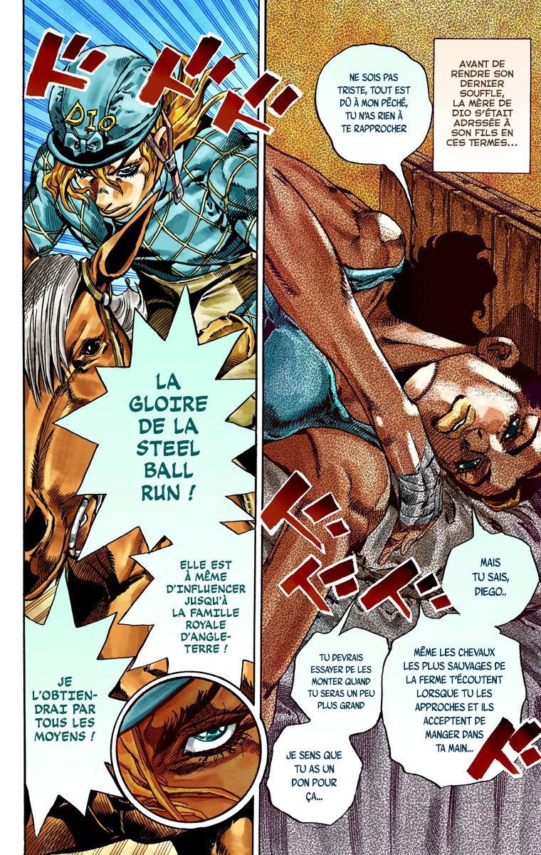Read JoJo_s Bizarre Adventure Part 7 Steel Ball Run Official Colored FR Manga Online