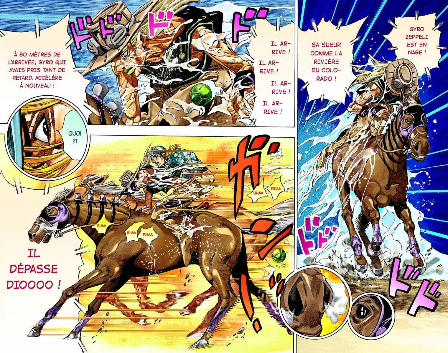 Read JoJo_s Bizarre Adventure Part 7 Steel Ball Run Official Colored FR Manga Online