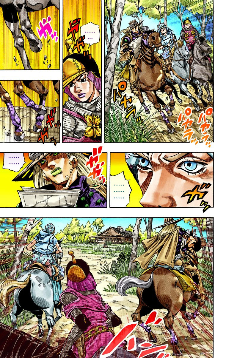 Read JoJo_s Bizarre Adventure Part 7 Steel Ball Run Official Colored FR Manga Online