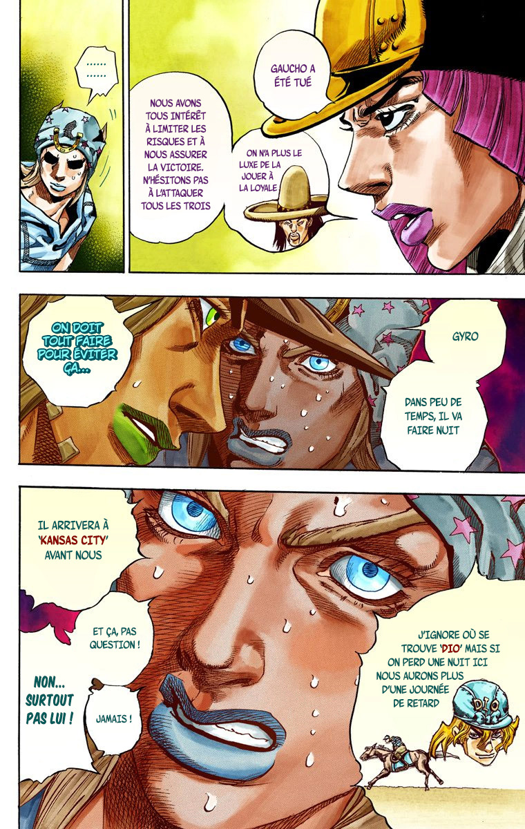 Read JoJo_s Bizarre Adventure Part 7 Steel Ball Run Official Colored FR Manga Online