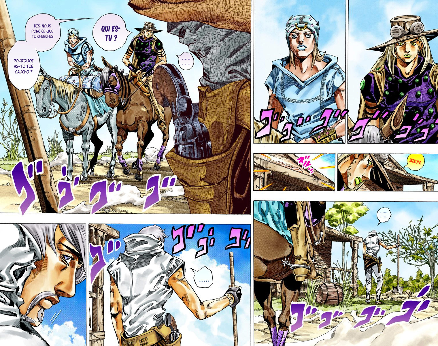 Read JoJo_s Bizarre Adventure Part 7 Steel Ball Run Official Colored FR Manga Online