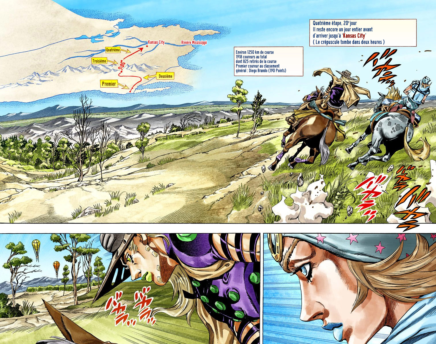 Read JoJo_s Bizarre Adventure Part 7 Steel Ball Run Official Colored FR Manga Online