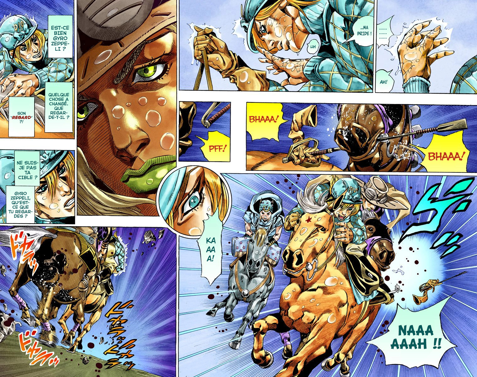 Read JoJo_s Bizarre Adventure Part 7 Steel Ball Run Official Colored FR Manga Online