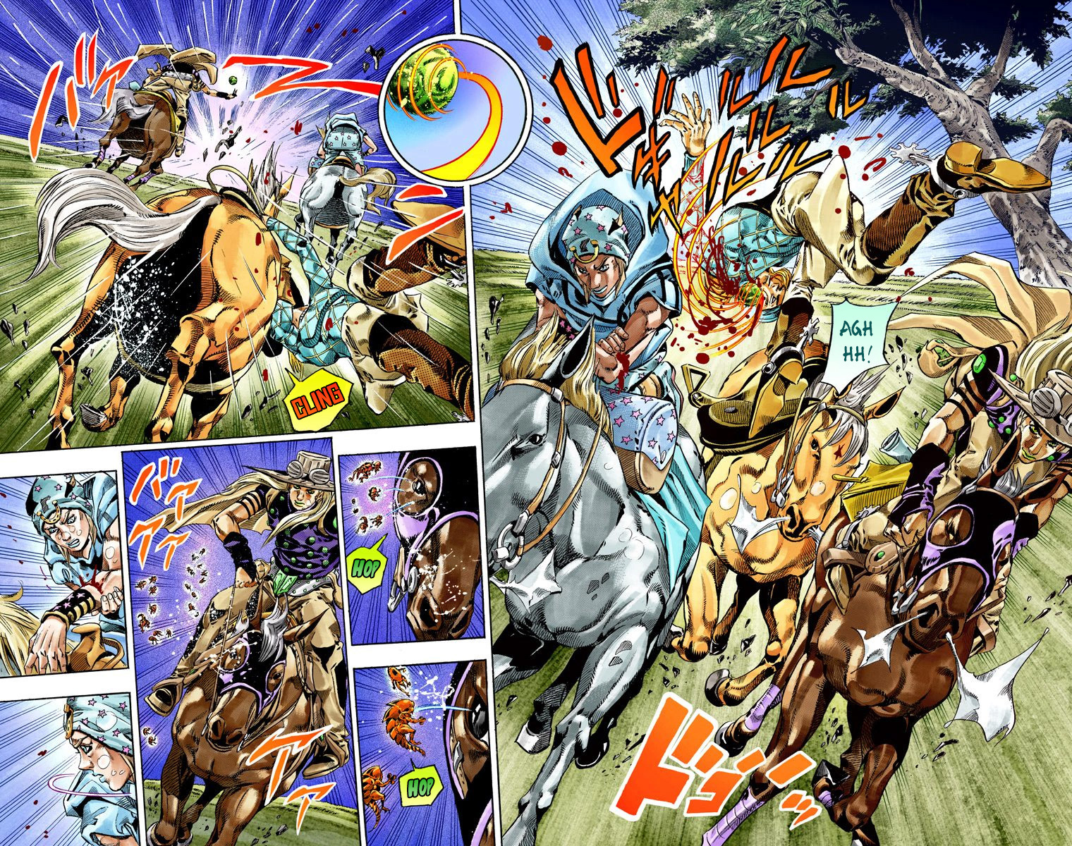 Read JoJo_s Bizarre Adventure Part 7 Steel Ball Run Official Colored FR Manga Online