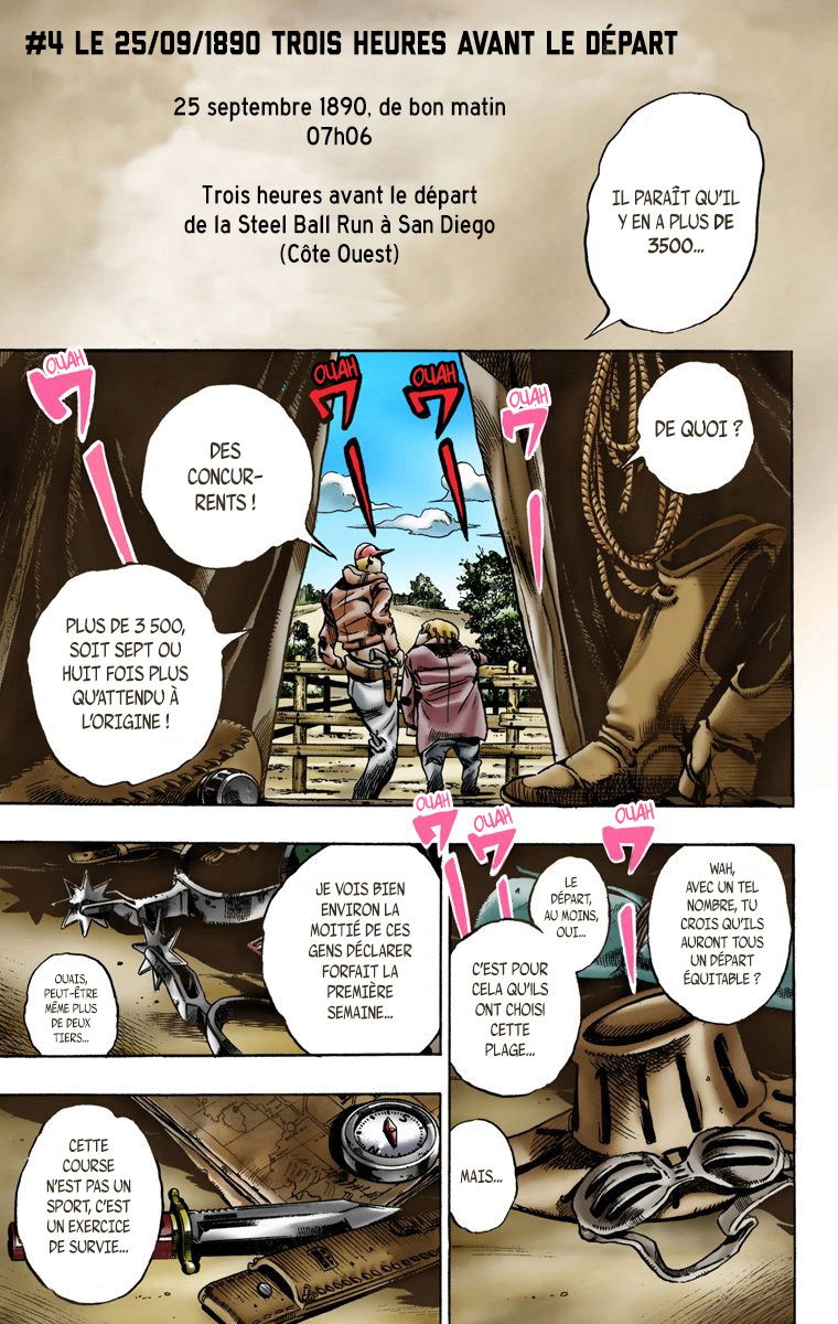 Read JoJo_s Bizarre Adventure Part 7 Steel Ball Run Official Colored FR Manga Online
