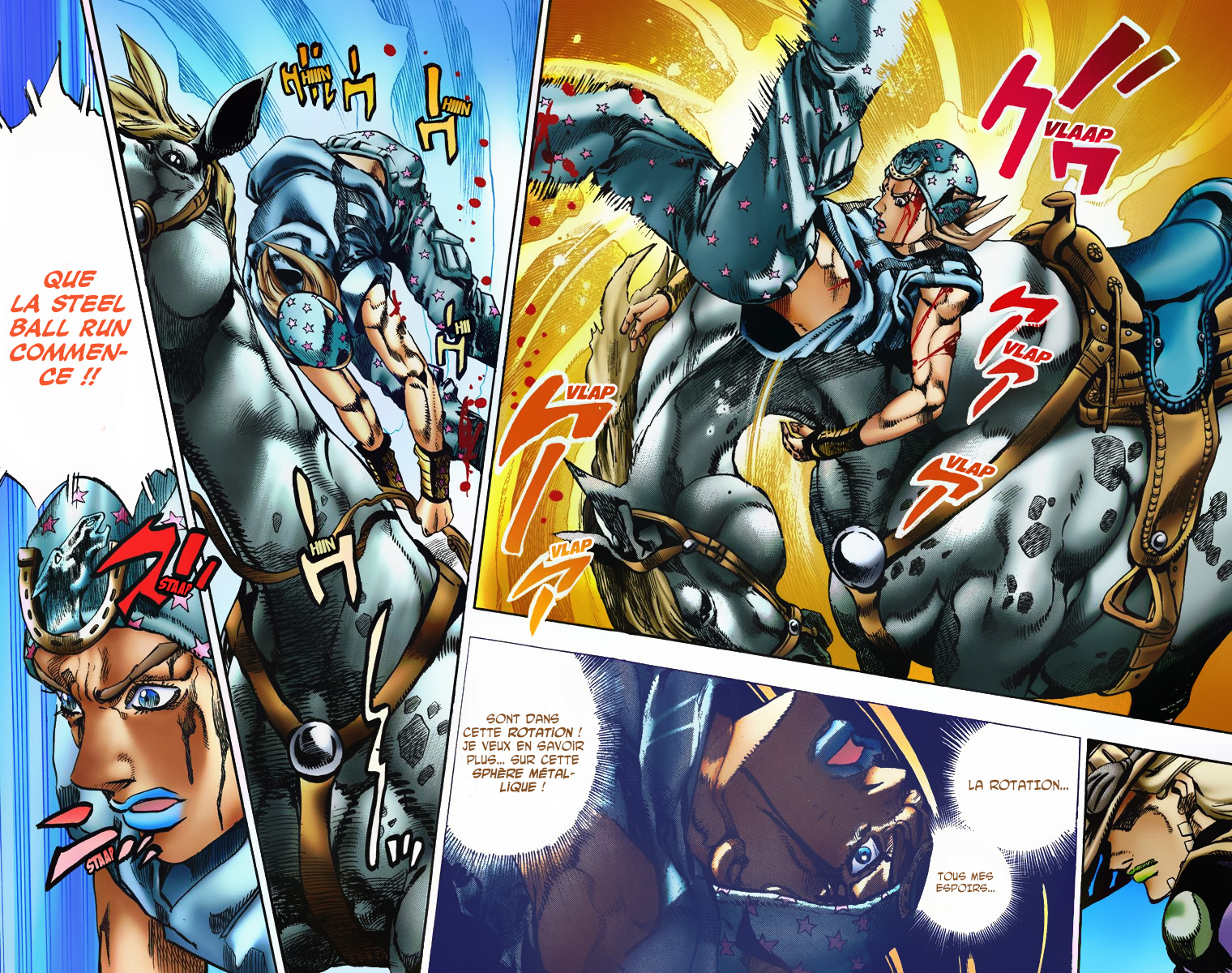 Read JoJo_s Bizarre Adventure Part 7 Steel Ball Run Official Colored FR Manga Online