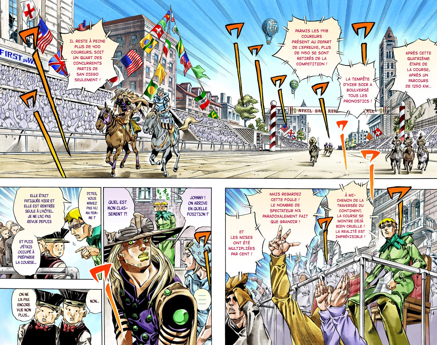 Read JoJo_s Bizarre Adventure Part 7 Steel Ball Run Official Colored FR Manga Online