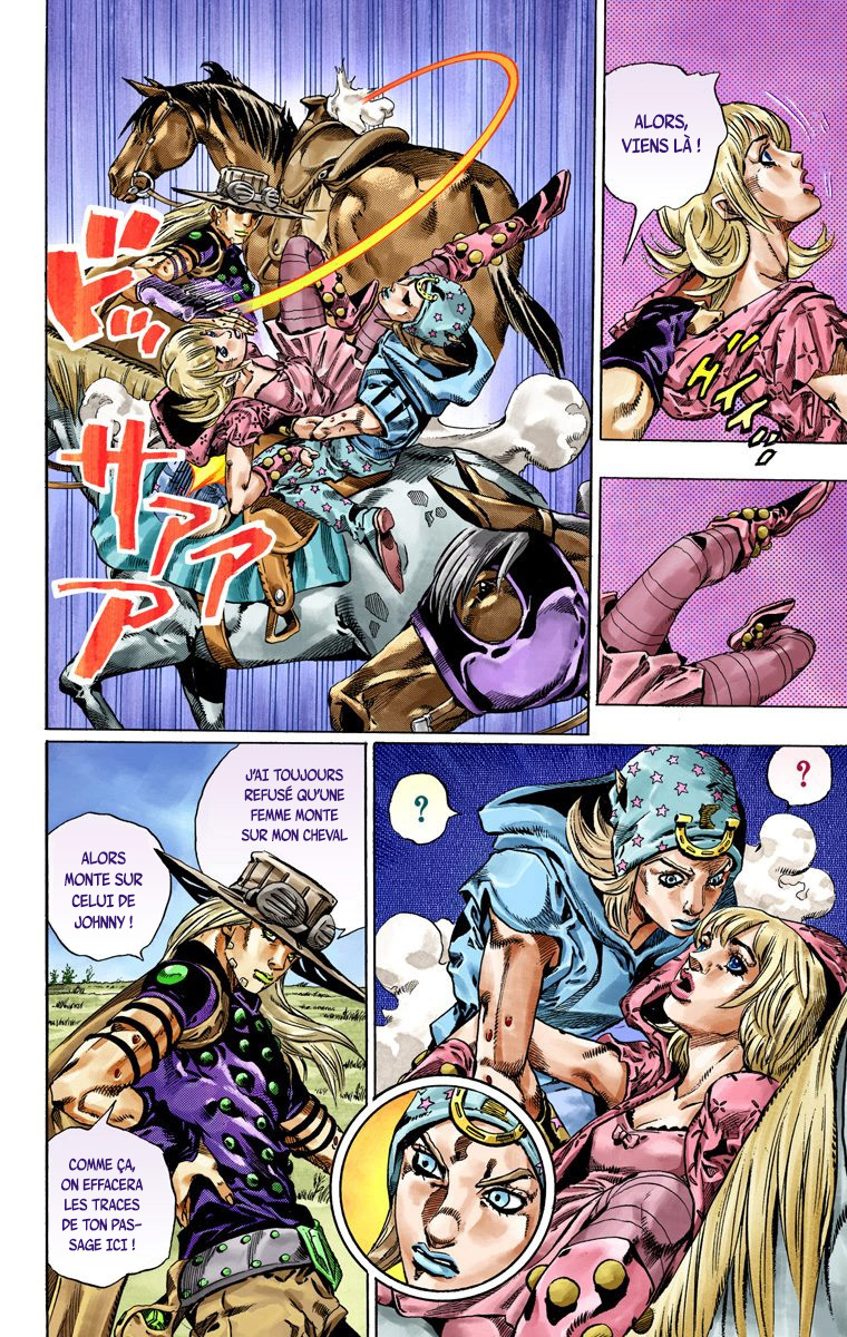 Read JoJo_s Bizarre Adventure Part 7 Steel Ball Run Official Colored FR Manga Online
