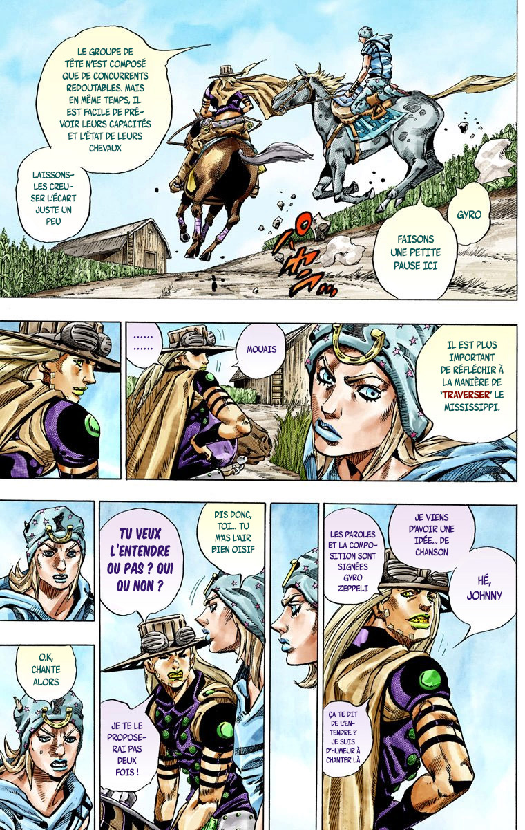 Read JoJo_s Bizarre Adventure Part 7 Steel Ball Run Official Colored FR Manga Online